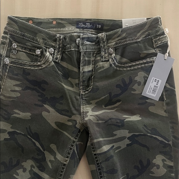 Miss Me Camouflage Jeans with Embellished Pockets - Picture 3 of 4